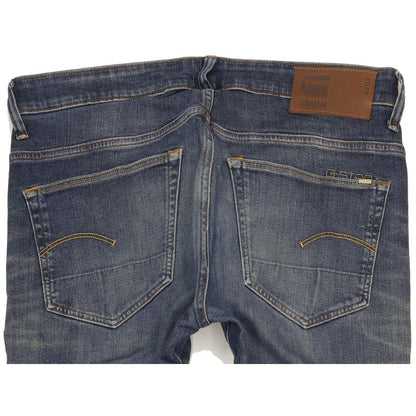 G-Star 3301 Men Blue Tapered Regular Stretch Jeans W33 L36