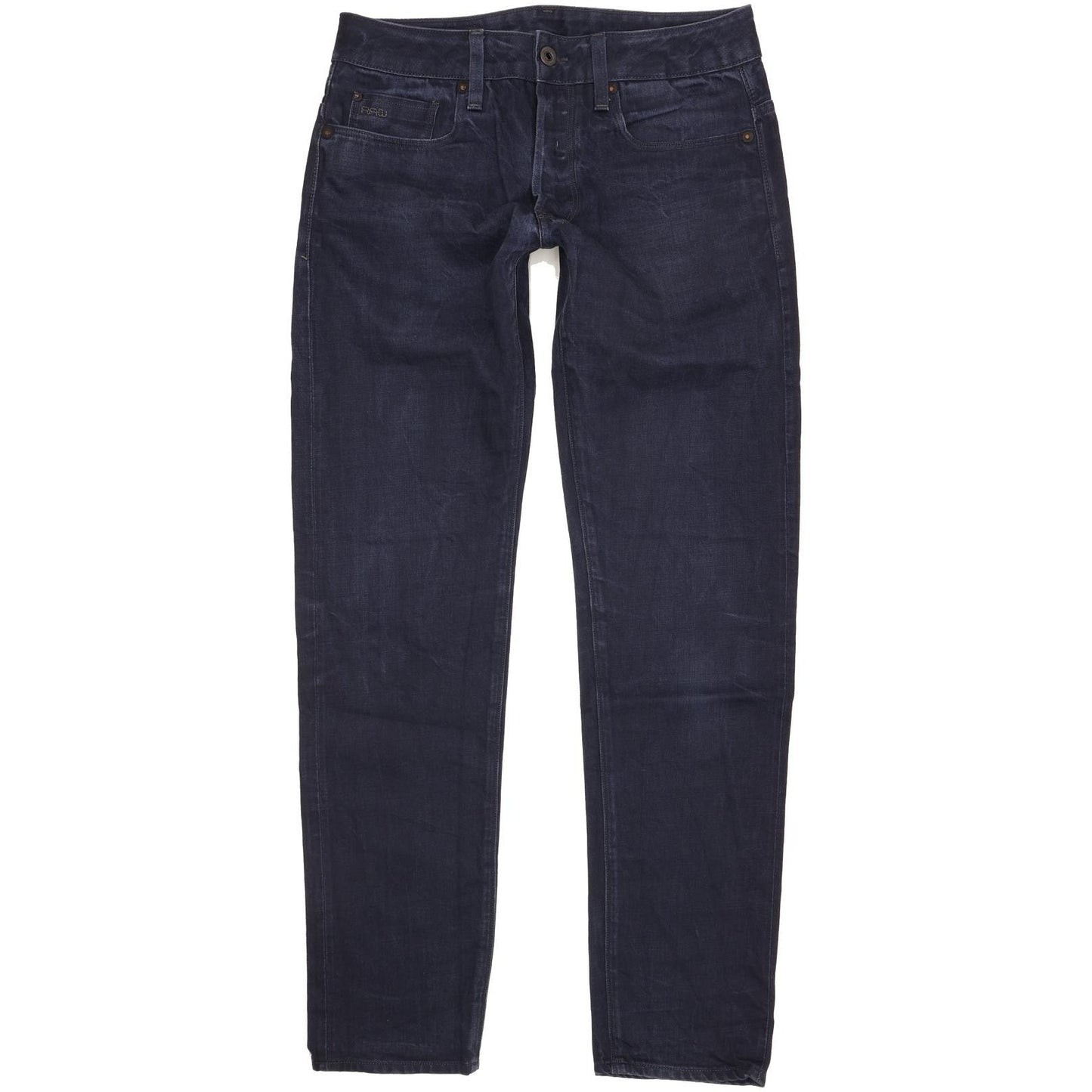 G-Star 3301 Men Navy Straight Slim Jeans W30 L31
