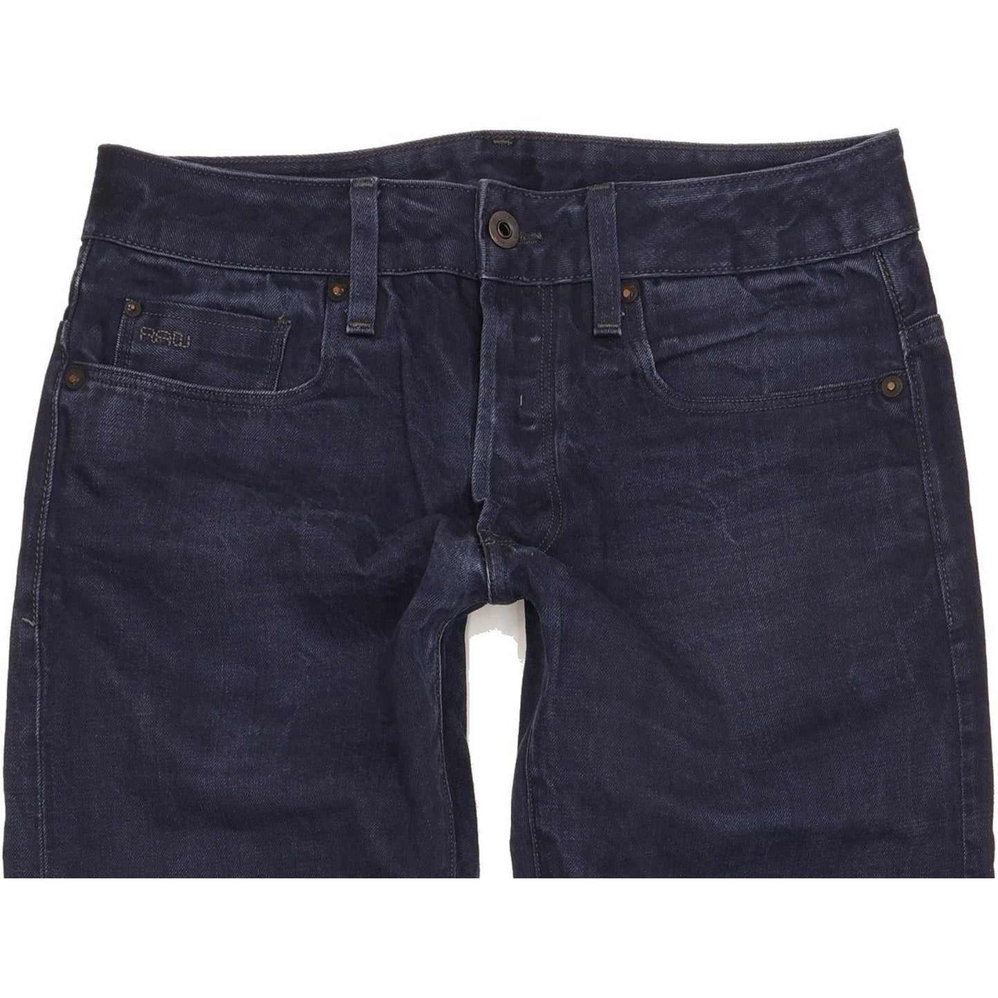 G-Star 3301 Men Navy Straight Slim Jeans W30 L31