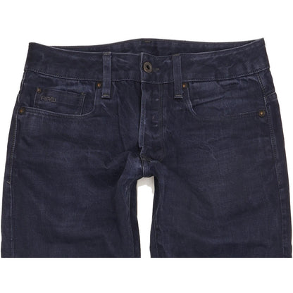 G-Star 3301 Men Navy Straight Slim Jeans W30 L31