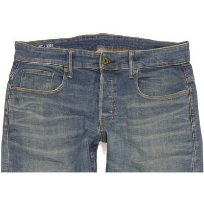 G-Star 3301 Men Blue Tapered Regular Jeans W33 L35