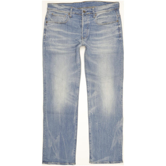 G-Star 3301 Men Blue Straight Loose Stretch Jeans W32 L30