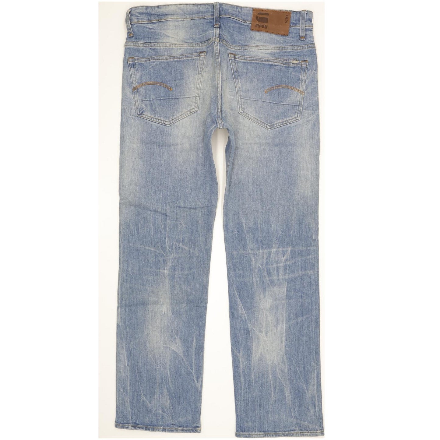 G-Star 3301 Men Blue Straight Loose Stretch Jeans W32 L30