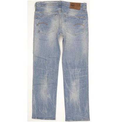 G-Star 3301 Men Blue Straight Loose Stretch Jeans W32 L30