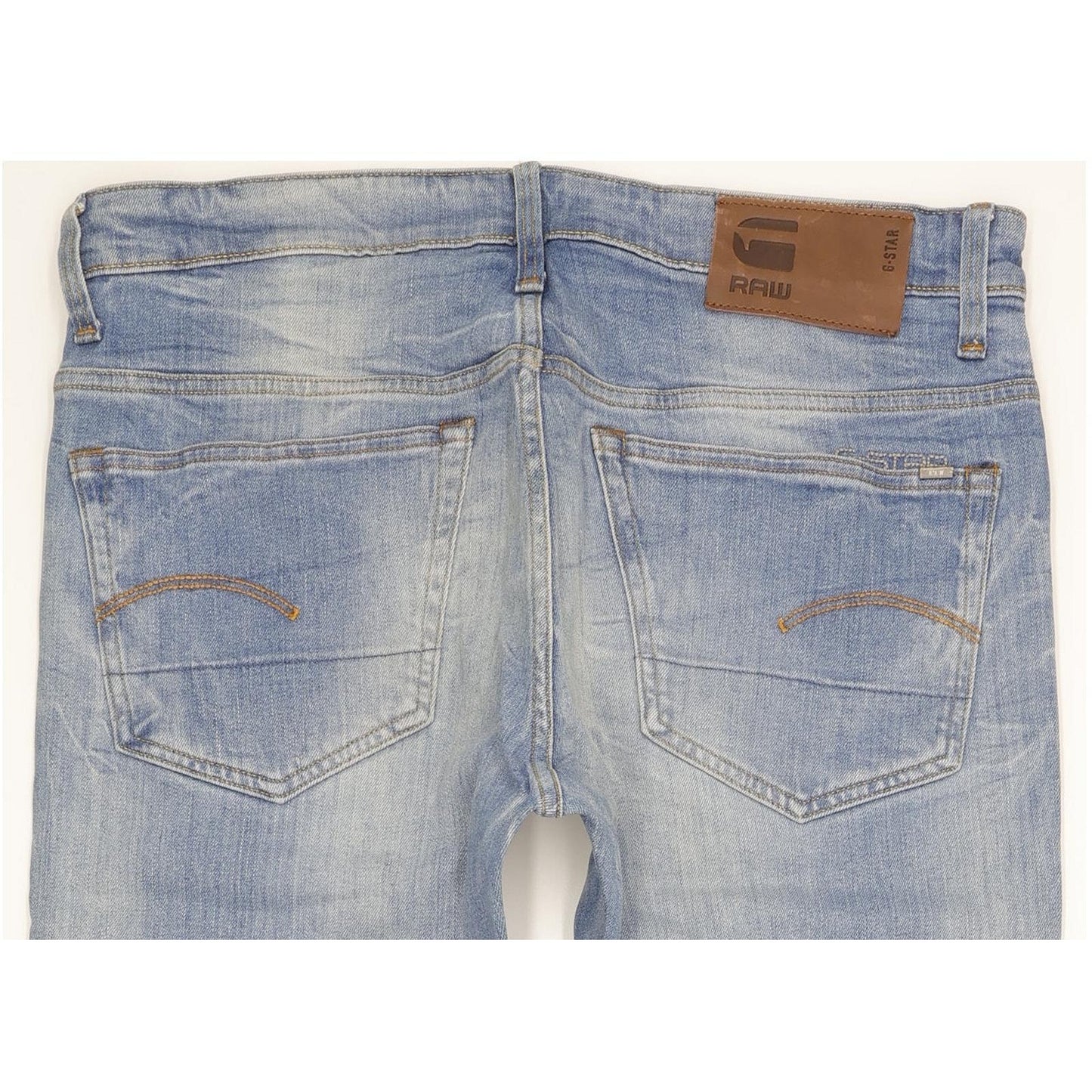 G-Star 3301 Men Blue Straight Loose Stretch Jeans W32 L30