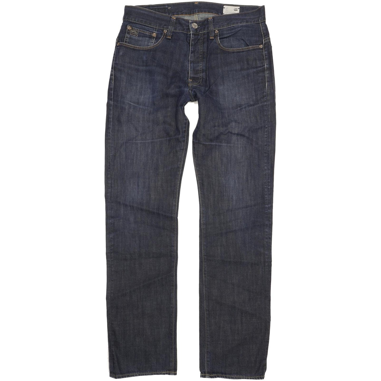 G-Star 3301 Men Navy Straight Regular Jeans W32 L34