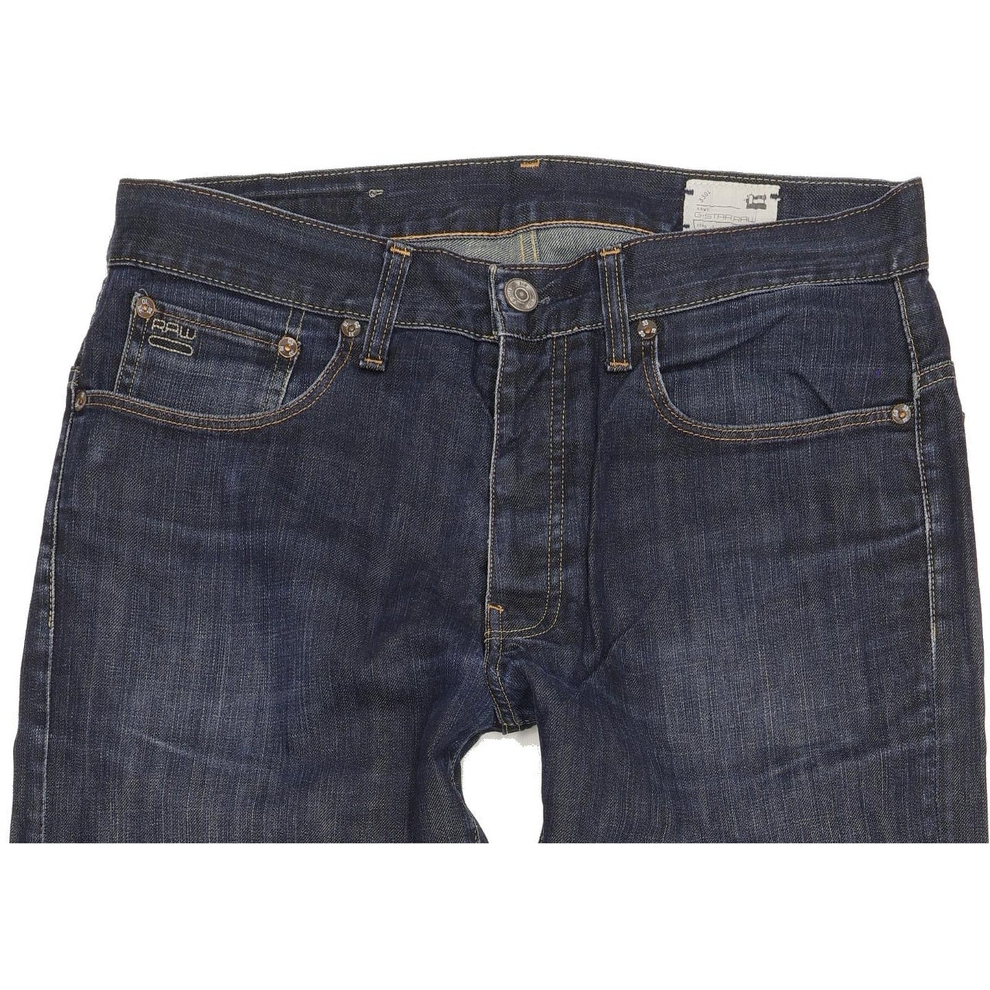 G-Star 3301 Men Navy Straight Regular Jeans W32 L34