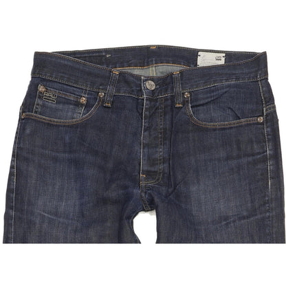 G-Star 3301 Men Navy Straight Regular Jeans W32 L34