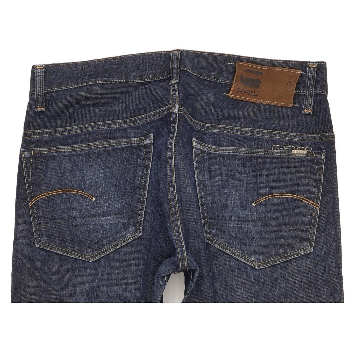 G-Star 3301 Men Navy Straight Regular Jeans W32 L34