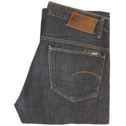 G-Star 3301 Men Navy Straight Regular Jeans W32 L34