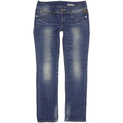 G-Star Ford Women Blue Straight Slim Stretch Jeans W30 L32