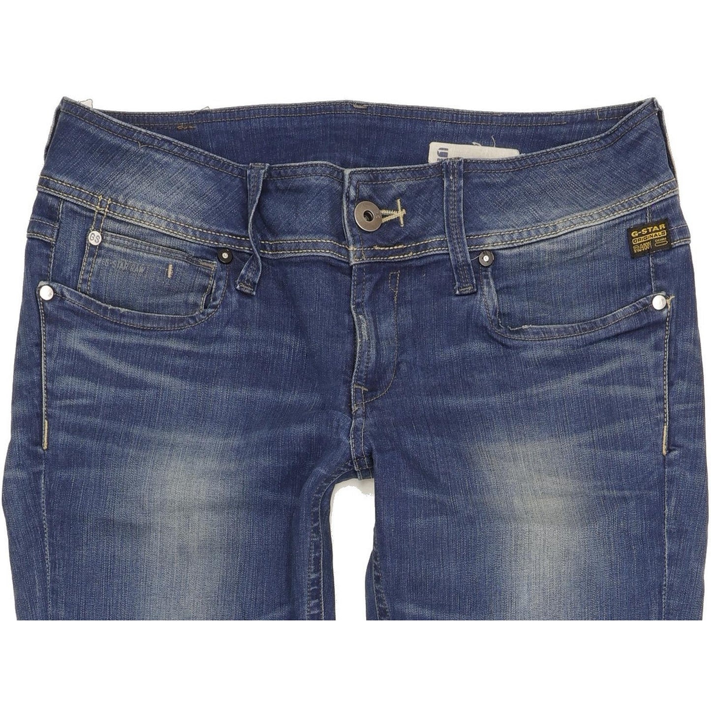 G-Star Ford Women Blue Straight Slim Stretch Jeans W30 L32