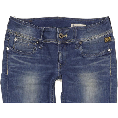 G-Star Ford Women Blue Straight Slim Stretch Jeans W30 L32