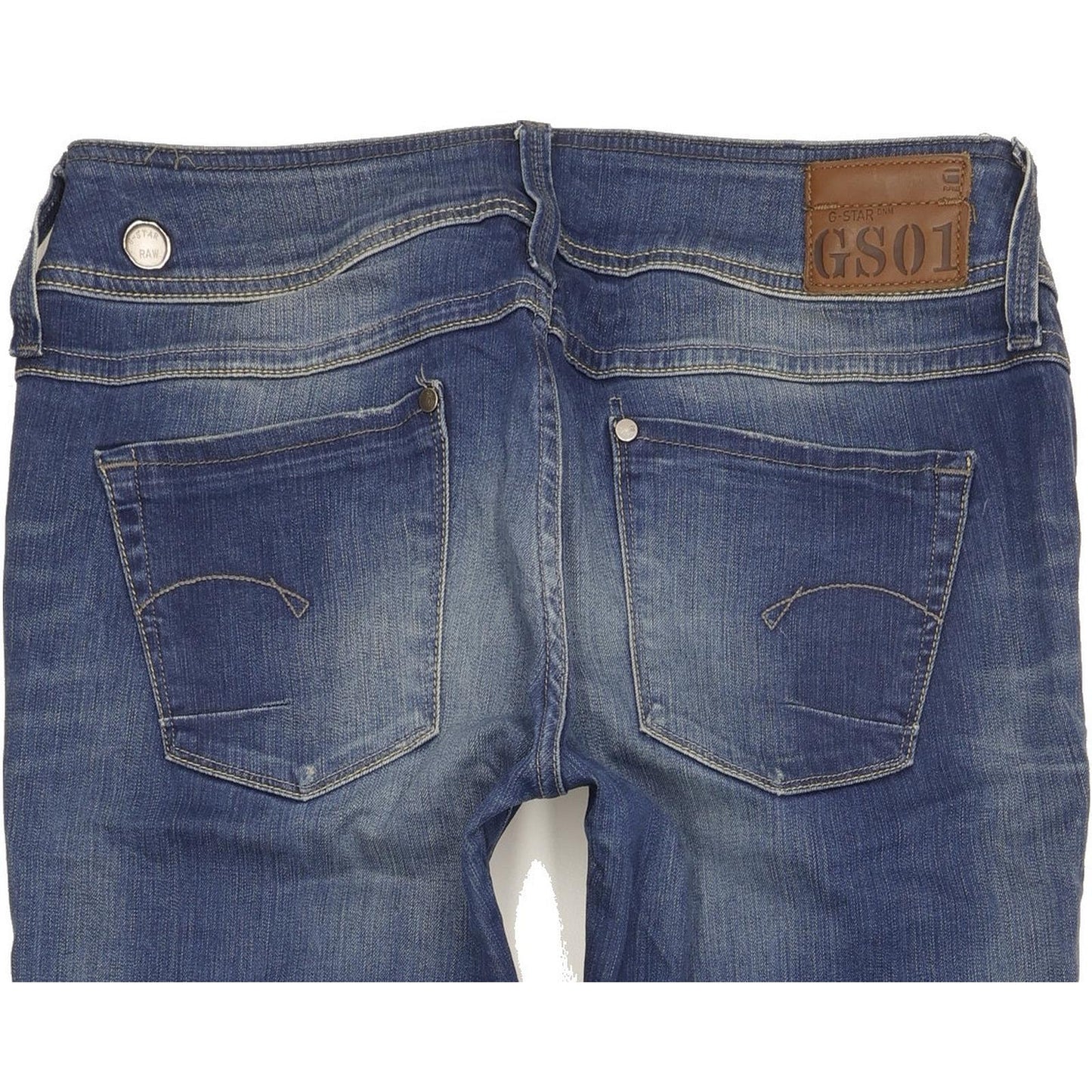 G-Star Ford Women Blue Straight Slim Stretch Jeans W30 L32