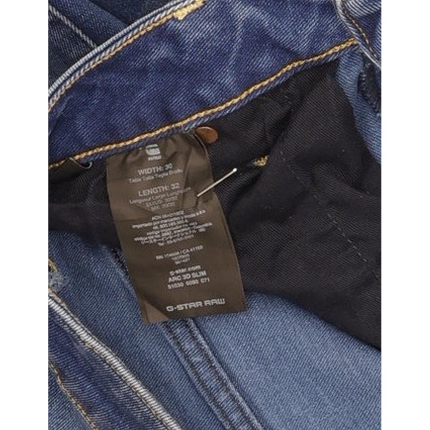 G-Star Arc 3D Men Blue Skinny Slim Stretch Jeans W30 L31