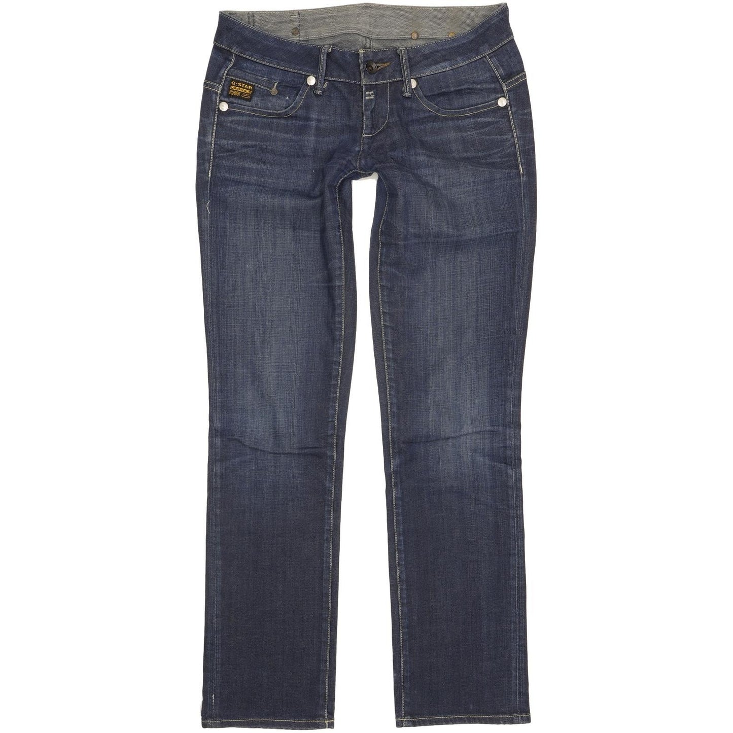 G-Star Midge Women Blue Straight Slim Stretch Jeans W28 L32