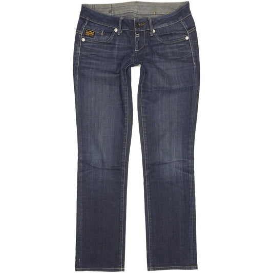 G-Star Midge Women Blue Straight Slim Stretch Jeans W28 L32