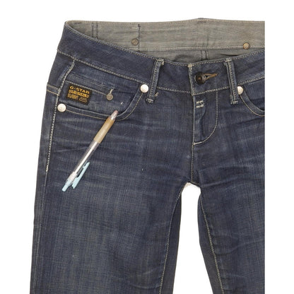 G-Star Midge Women Blue Straight Slim Stretch Jeans W28 L32