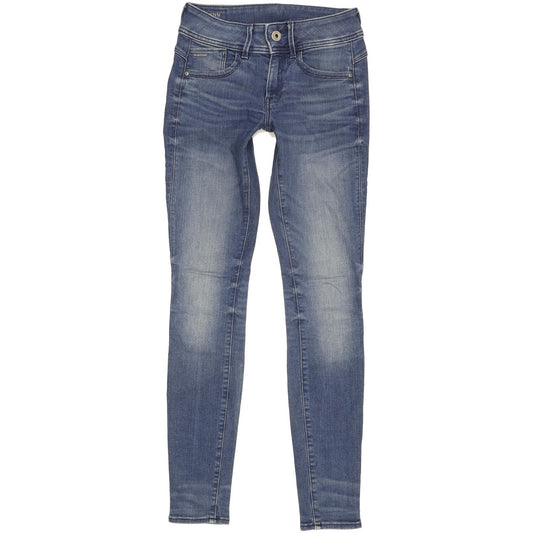 G-Star Lynn Women Blue Skinny Slim Stretch Jeans W26 L32