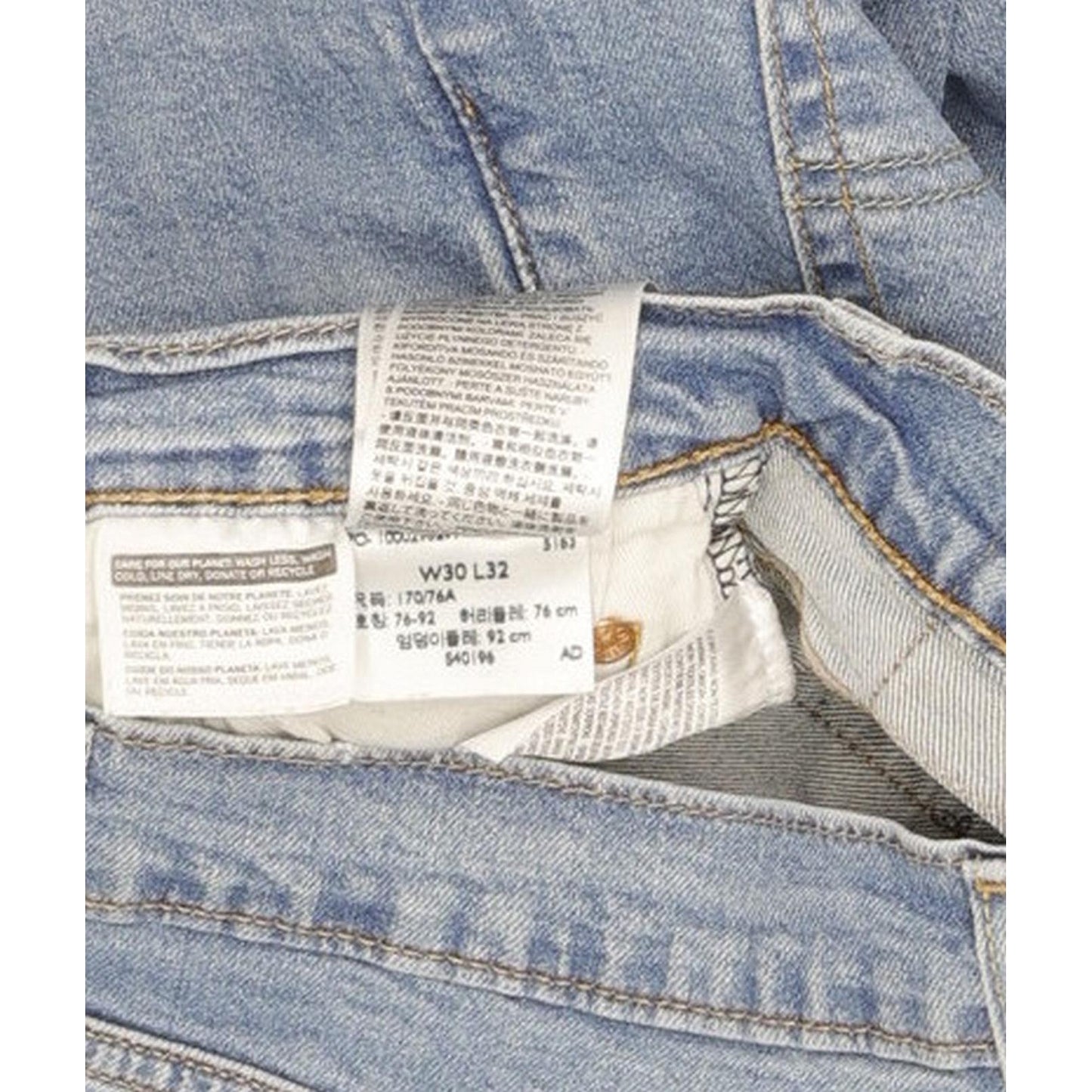 Levi's 512 Men Blue Tapered Slim Stretch Jeans W30 L30