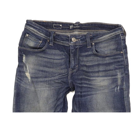 Levi's Women Blue Straight Relaxed Boyfriend Stretch Jeans W27 L27
