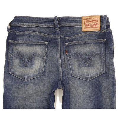Levi's Women Blue Straight Relaxed Boyfriend Stretch Jeans W27 L27
