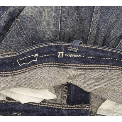 Levi's Women Blue Straight Relaxed Boyfriend Stretch Jeans W27 L27