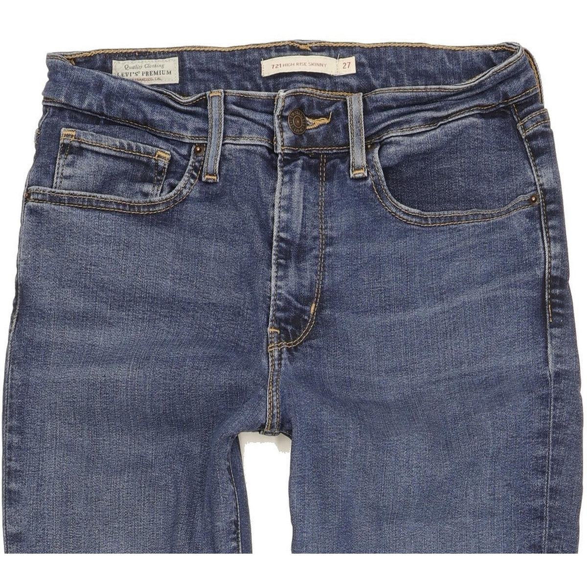 Levi's 721 Women Blue Skinny Slim Stretch Jeans W27 L31