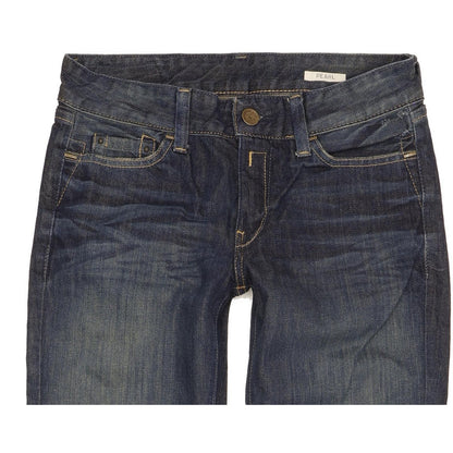 Replay Pearl Women Blue Straight Slim Jeans W26 L32