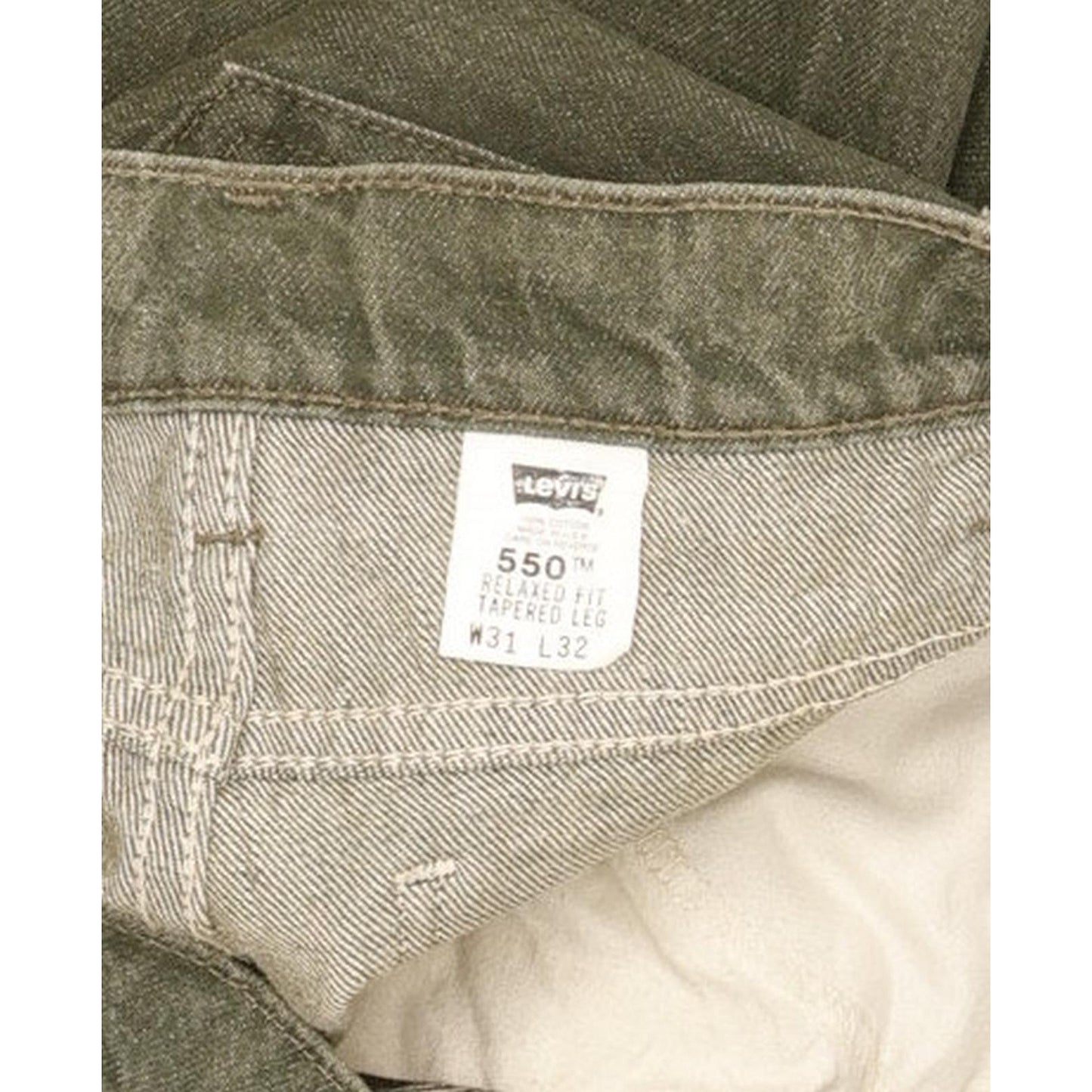 Levi's 550 Made in USA Men Green Tapered Relaxed Jeans W31 L32