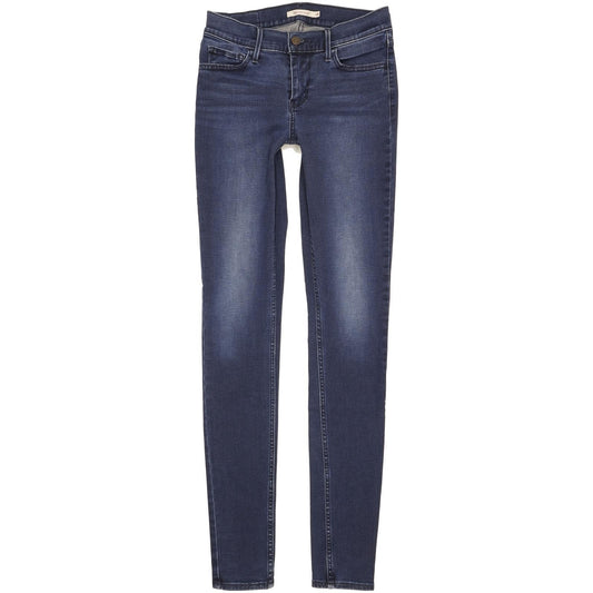 Levi's 710 Super Women Blue Skinny Slim Stretch Jeans W28 L34