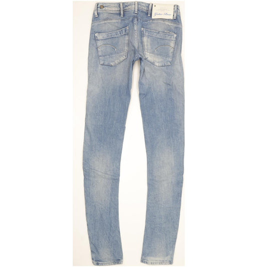 G-Star Women Blue Skinny Slim Stretch Jeans W28 L35