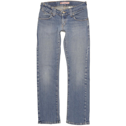 Levi's 504 Women Blue Straight Slim Stretch Jeans W26 L30