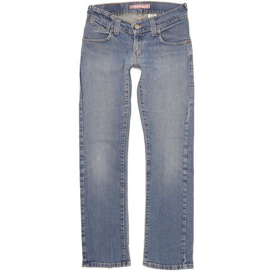 Levi's 504 Women Blue Straight Slim Stretch Jeans W26 L30