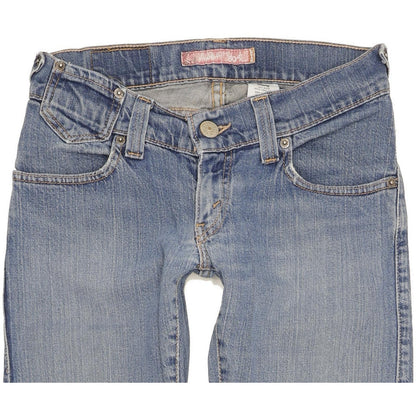 Levi's 504 Women Blue Straight Slim Stretch Jeans W26 L30