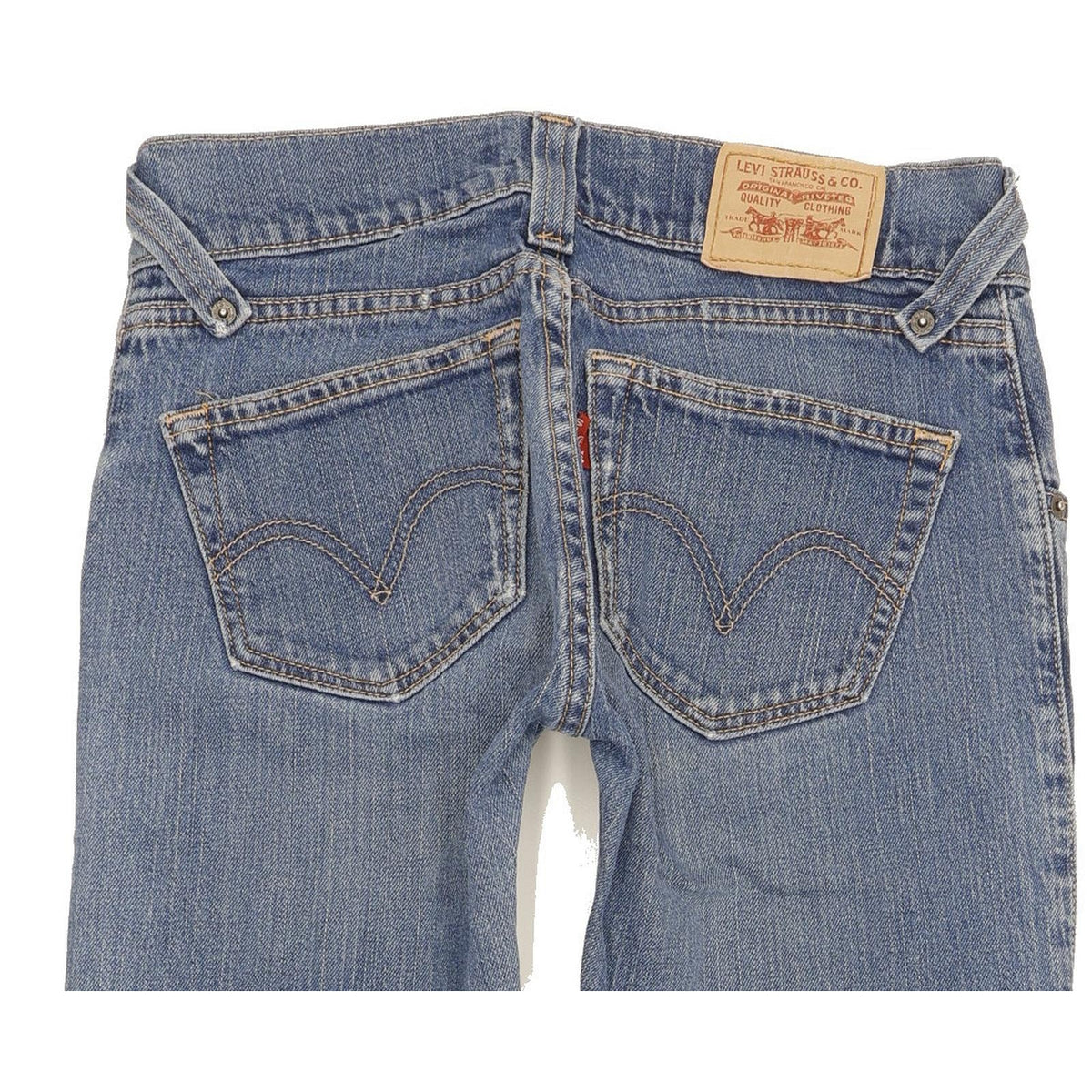 Levi's 504 Women Blue Straight Slim Stretch Jeans W26 L30
