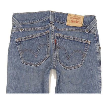 Levi's 504 Women Blue Straight Slim Stretch Jeans W26 L30