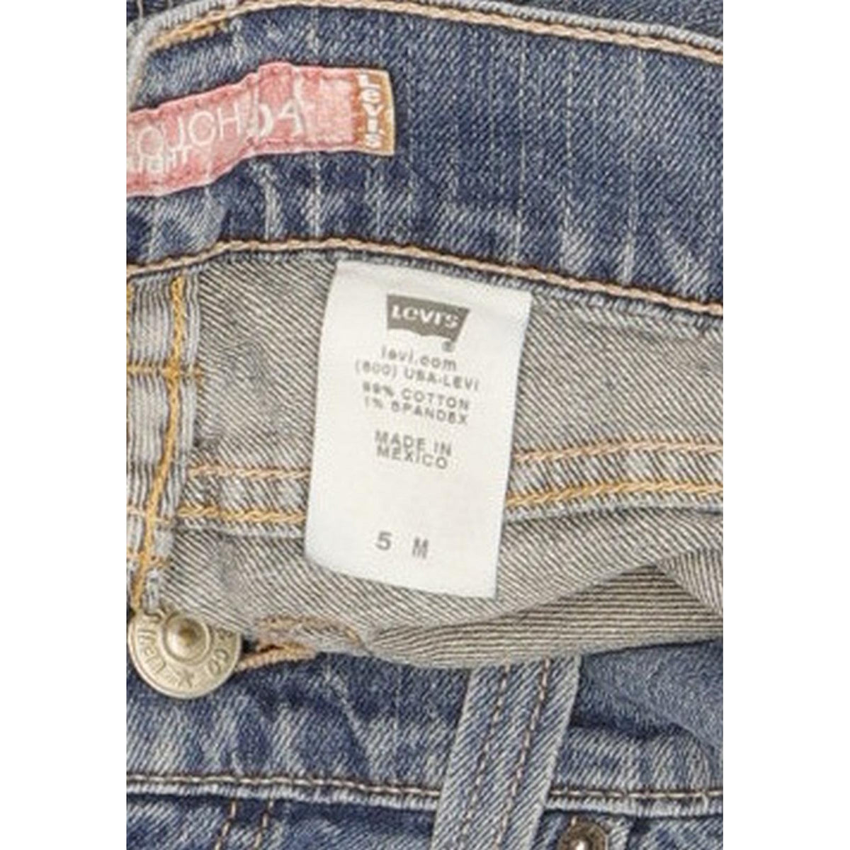Levi's 504 Women Blue Straight Slim Stretch Jeans W26 L30