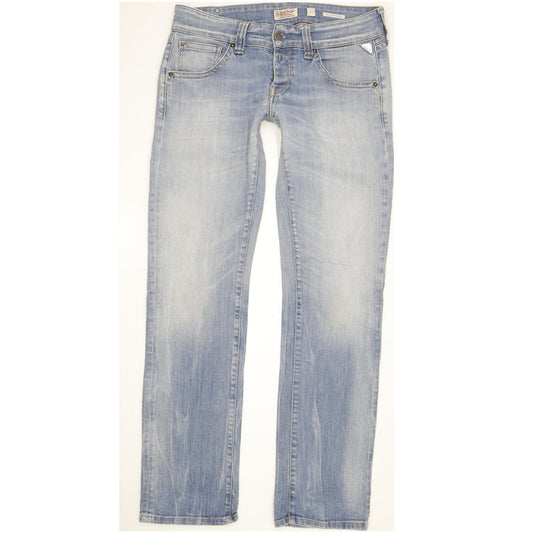 Replay Women Blue Straight Slim Stretch Jeans W32 L34