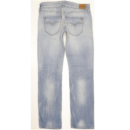 Replay Women Blue Straight Slim Stretch Jeans W32 L34