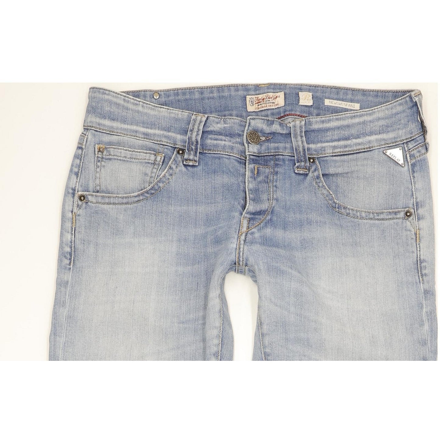 Replay Women Blue Straight Slim Stretch Jeans W32 L34