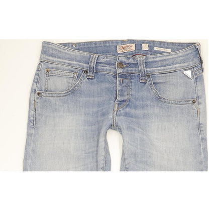Replay Women Blue Straight Slim Stretch Jeans W32 L34