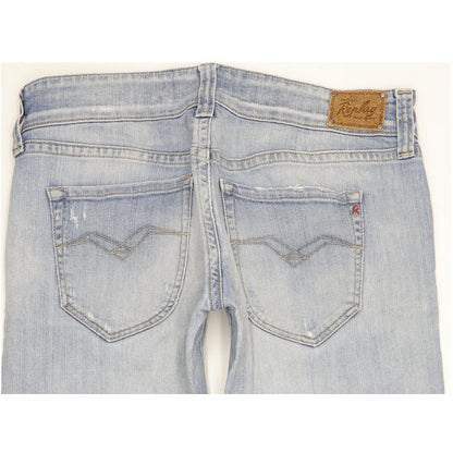 Replay Women Blue Straight Slim Stretch Jeans W32 L34