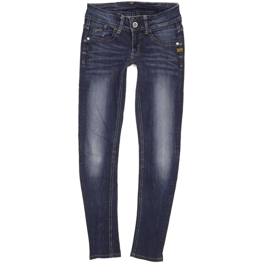 G-Star Lynn Women Blue Skinny Slim Stretch Jeans W28 L30