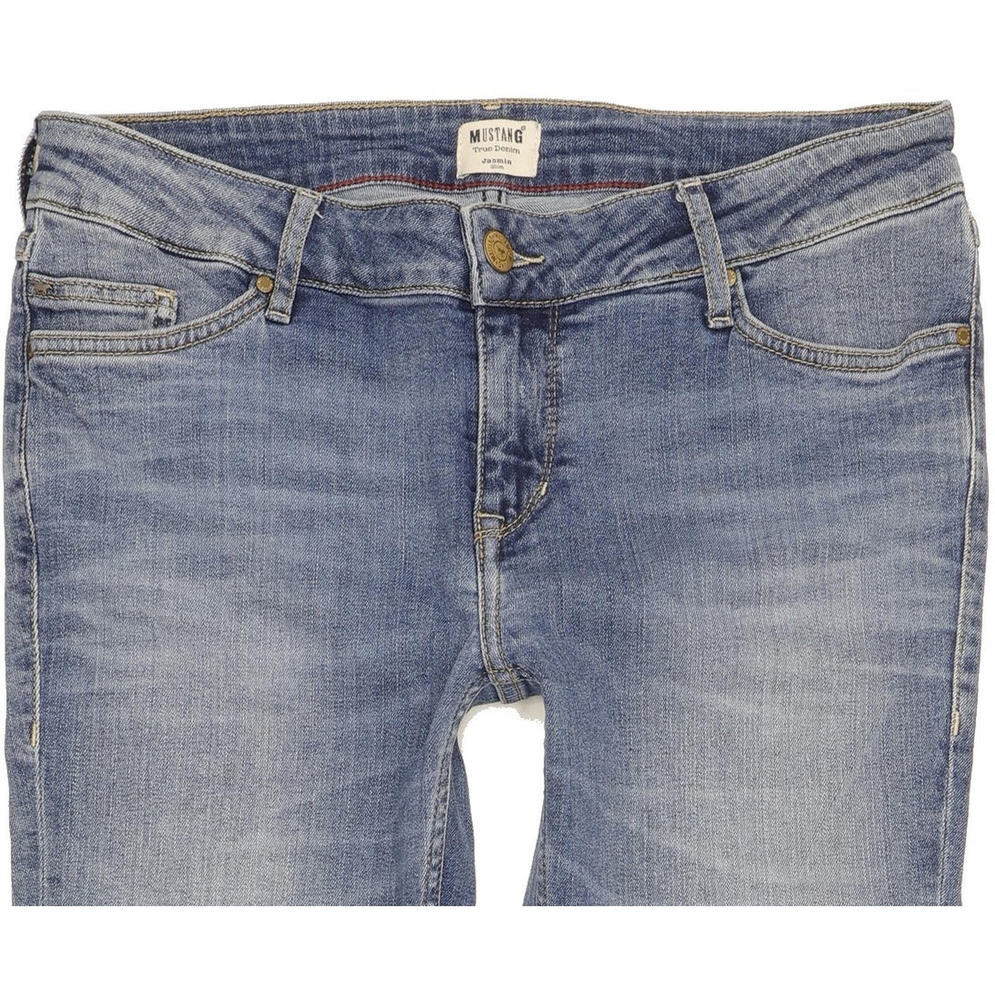 Mustang Jasmin Women Blue Straight Slim Stretch Jeans W31 L29