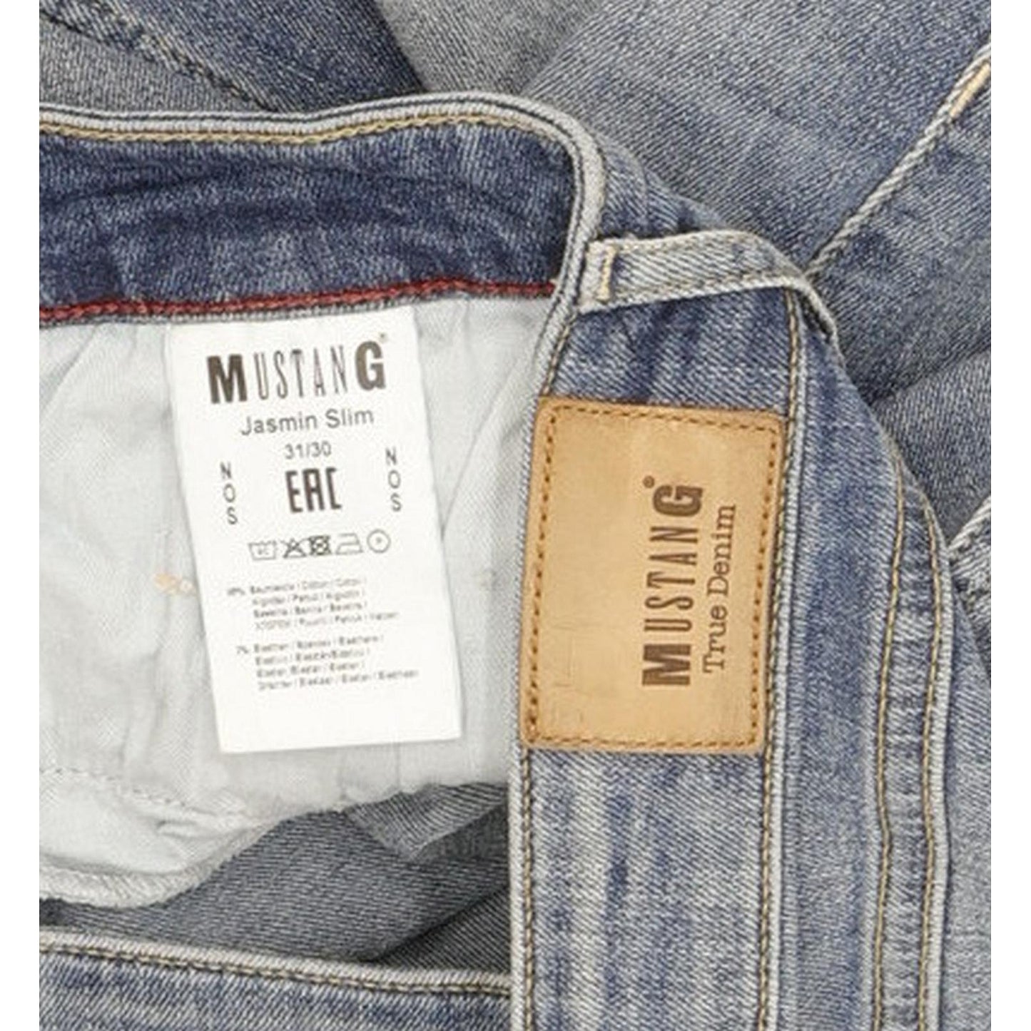 Mustang Jasmin Women Blue Straight Slim Stretch Jeans W31 L29