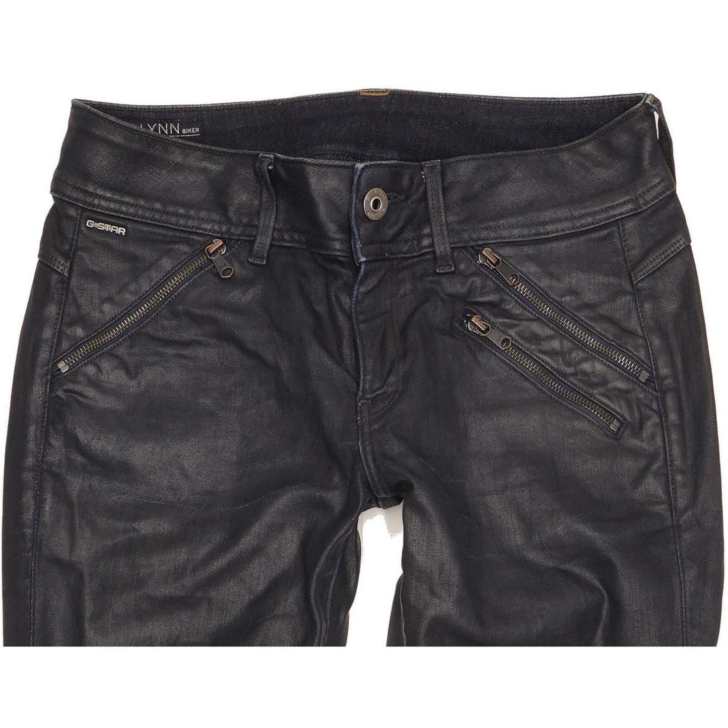 G-Star Lynn Biker Women Navy Skinny Slim Stretch Jeans W30 L29
