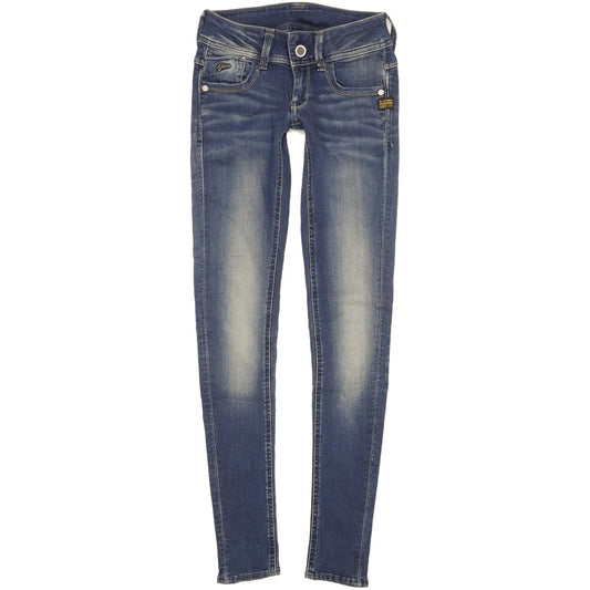 G-Star Lynn Women Blue Skinny Slim Stretch Jeans W24 L32