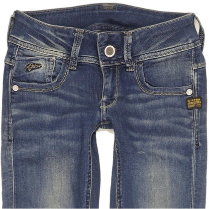 G-Star Lynn Women Blue Skinny Slim Stretch Jeans W24 L32