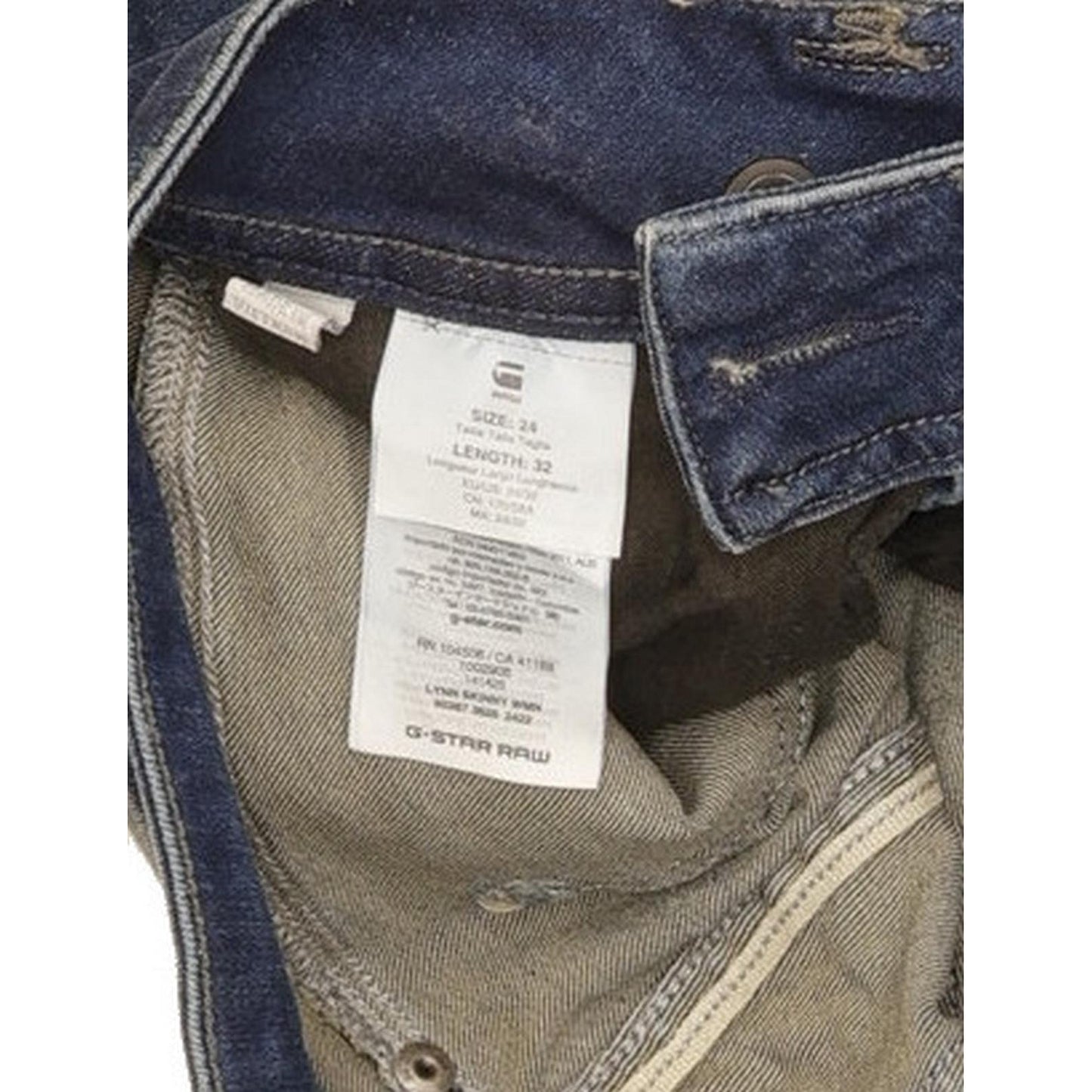 G-Star Lynn Women Blue Skinny Slim Stretch Jeans W24 L32